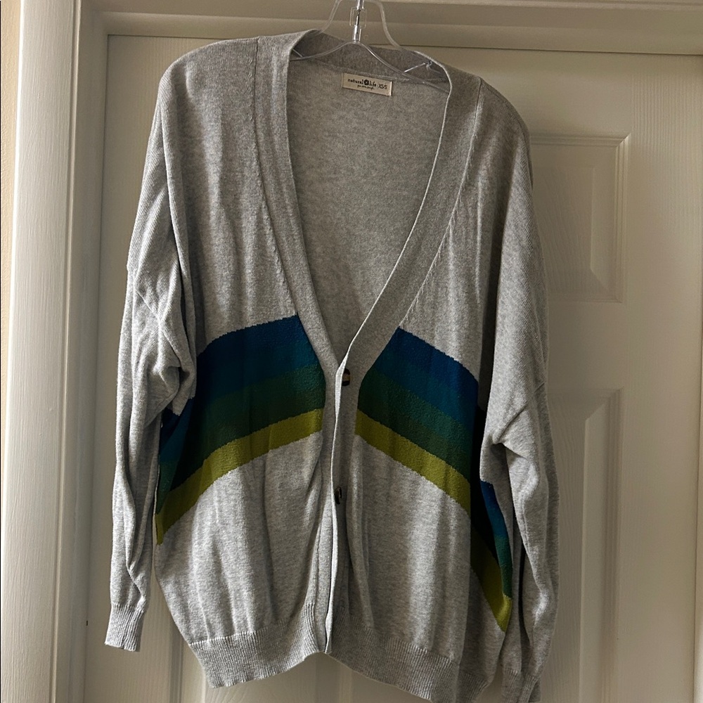 NATURAL LIFE Light Gray Knit Top